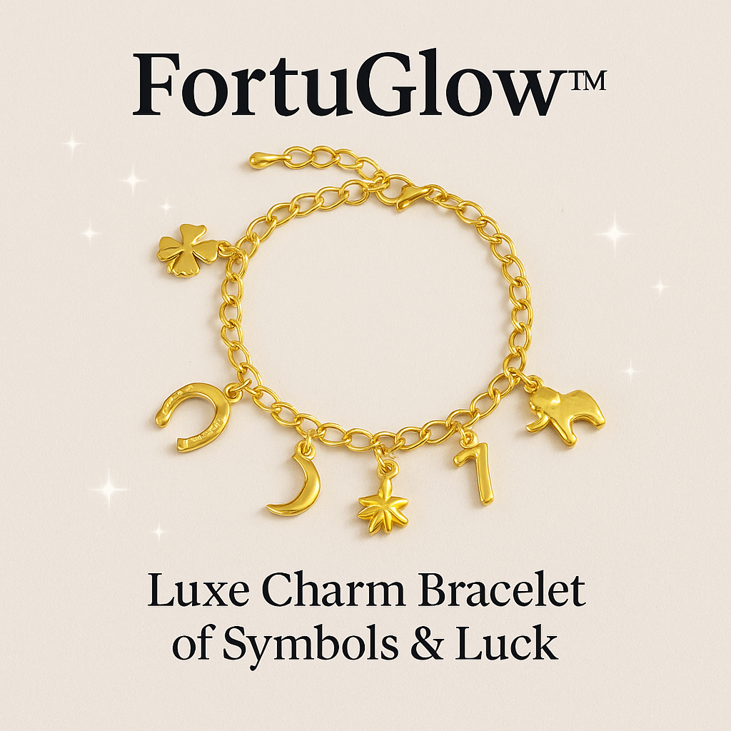 FortuGlow™ – Luxe Charm Bracelet of Symbols & Luck
