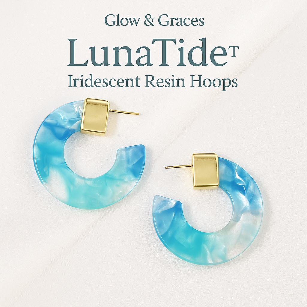 LunaTide™ – Iridescent Resin Hoops
