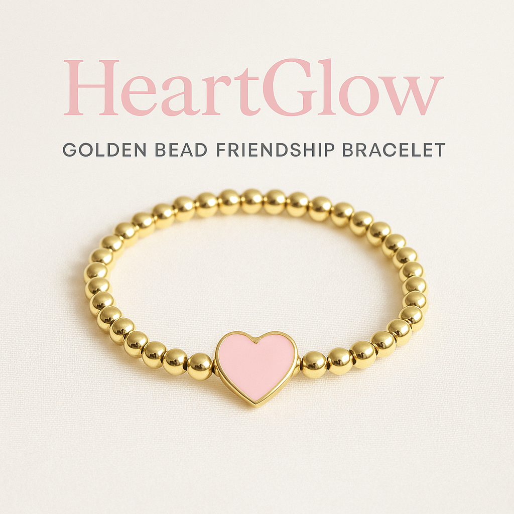 HeartGlow™ – Golden Bead Friendship Bracelet