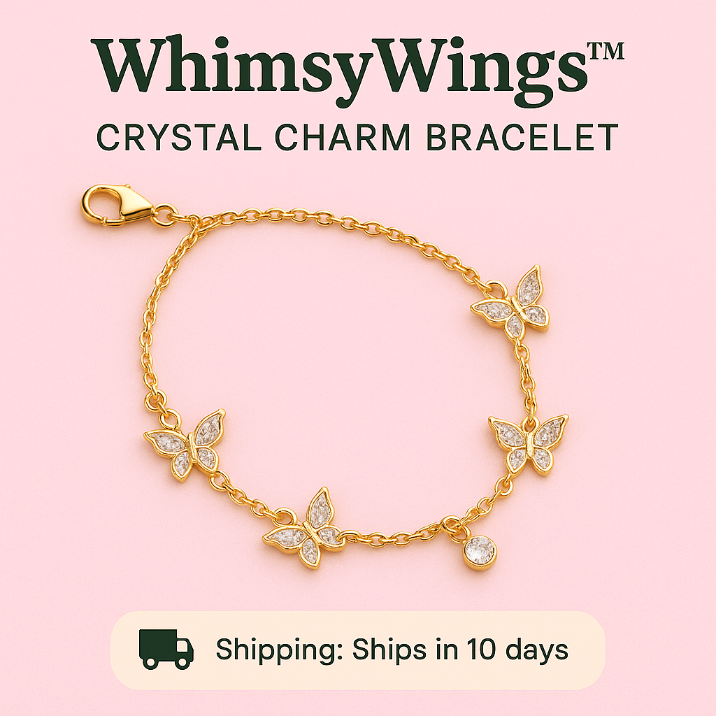 WhimsyWings™ – Crystal Charm Bracelet