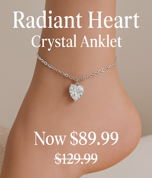 💖 Radiant Heart – Crystal Anklet