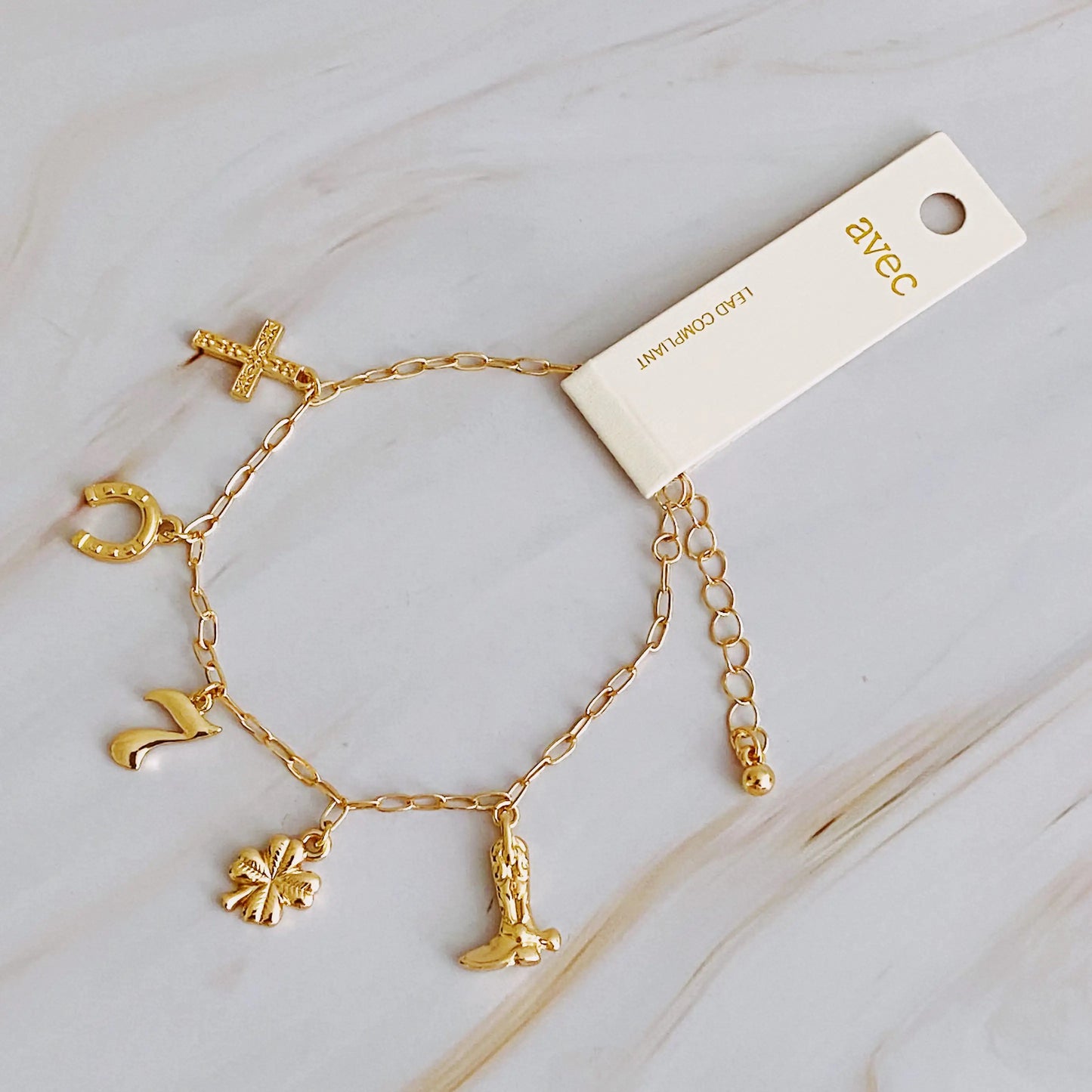 FortuGlow™ – Luxe Charm Bracelet of Symbols & Luck