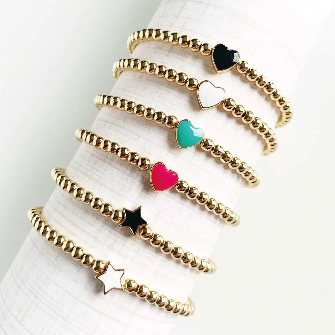 HeartGlow™ – Golden Bead Friendship Bracelet