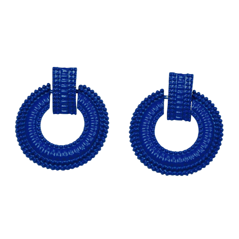 Azure Hoops™ – Bold Woven Statement Earrings