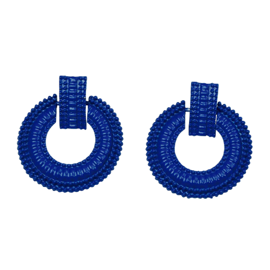 Azure Hoops™ – Bold Woven Statement Earrings