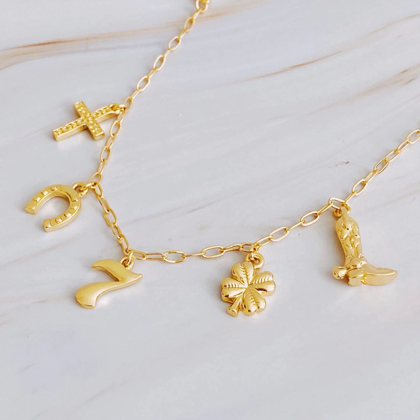 FortuGlow™ – Luxe Charm Bracelet of Symbols & Luck