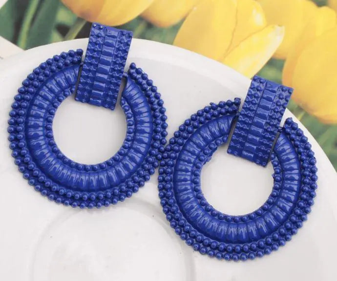 Azure Hoops™ – Bold Woven Statement Earrings