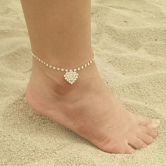 💖 Radiant Heart – Crystal Anklet