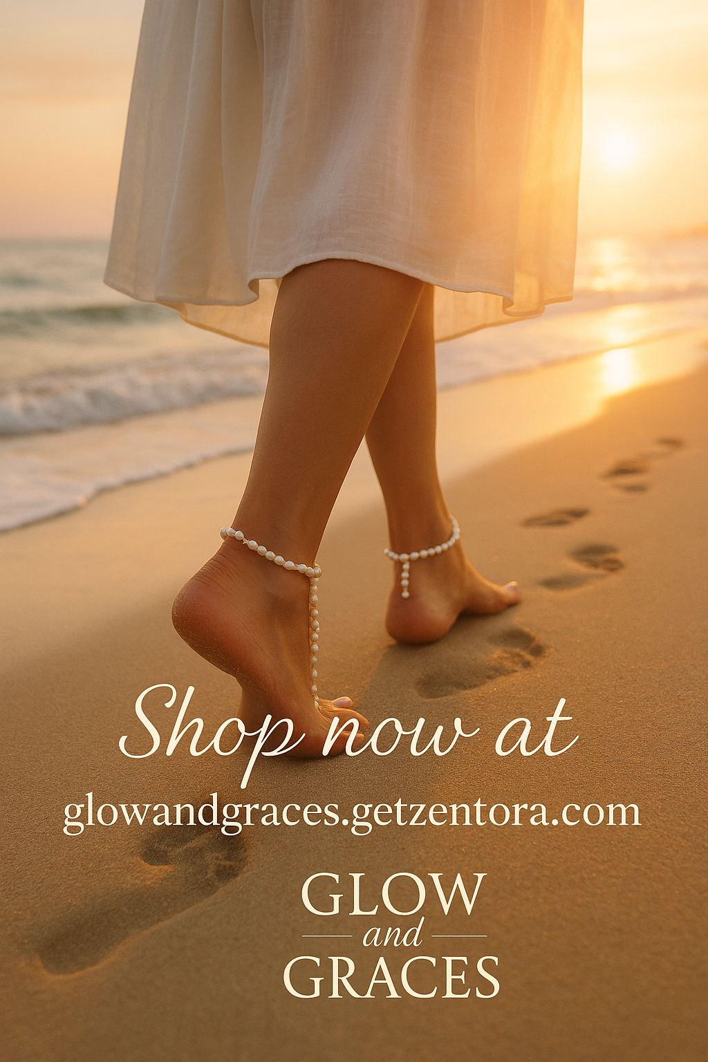 👣 Barefoot Bliss™ – Luxury Pearl Anklet Set with Toe Rings