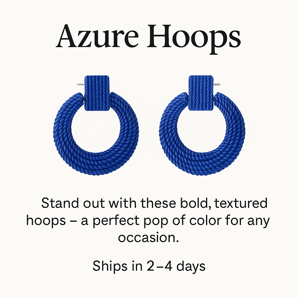Azure Hoops™ – Bold Woven Statement Earrings