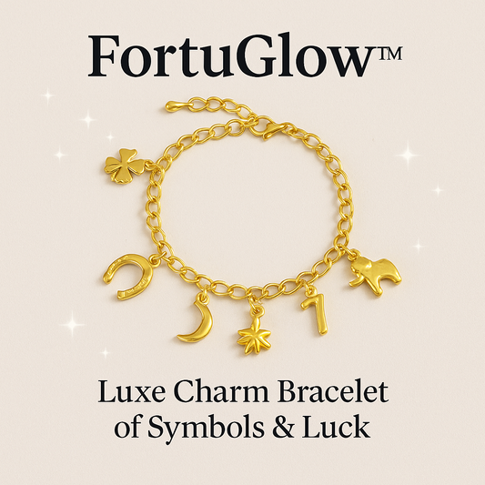 FortuGlow™ – Luxe Charm Bracelet of Symbols & Luck