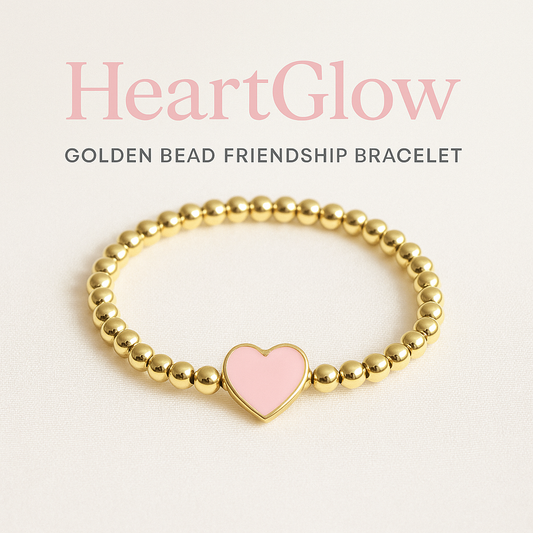 HeartGlow™ – Golden Bead Friendship Bracelet
