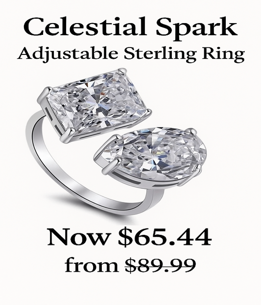 Celestial Spark™ – Adjustable Sterling Ring