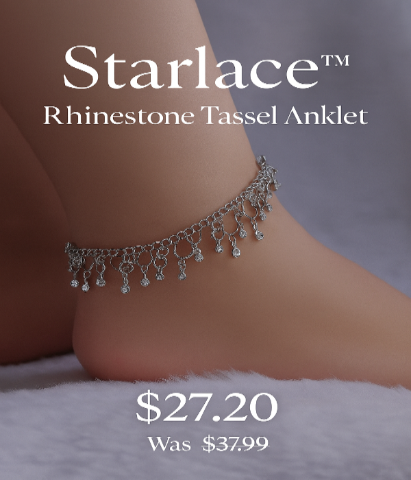 ✨ Starlace™ – Rhinestone Tassel Anklet