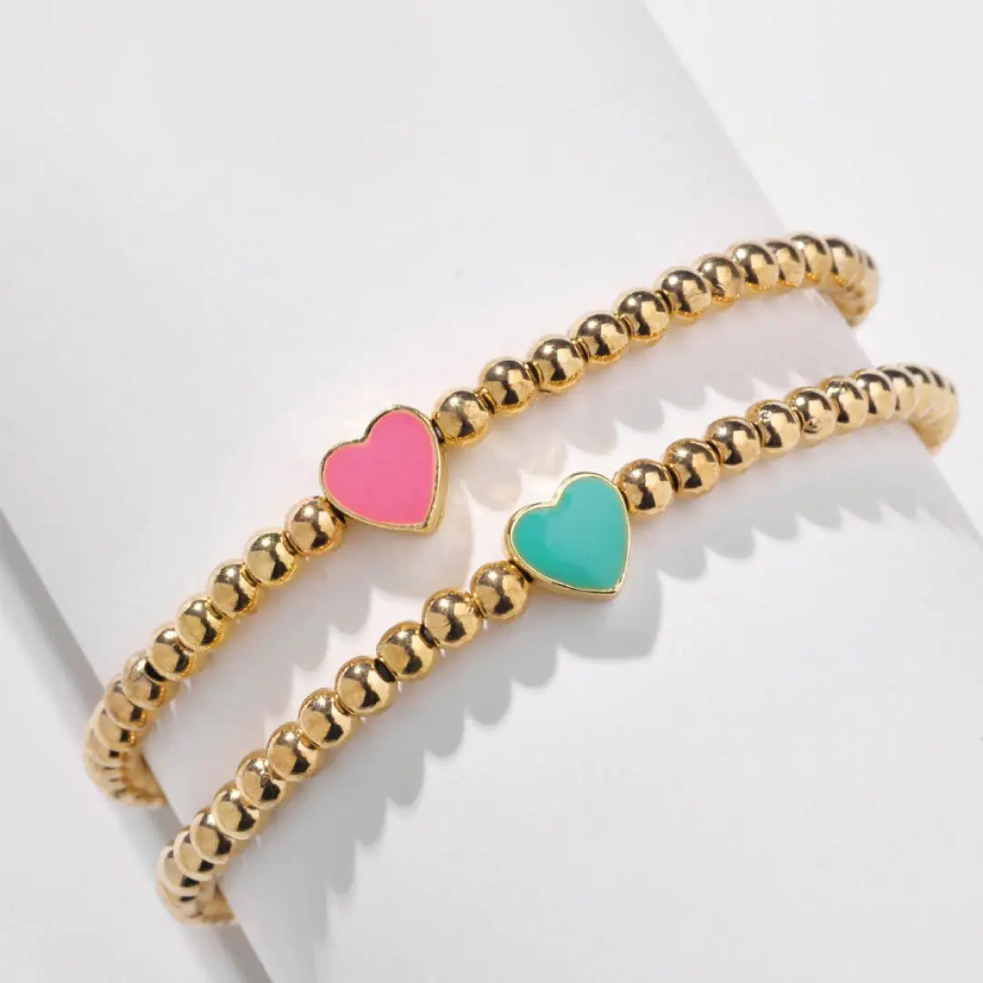 HeartGlow™ – Golden Bead Friendship Bracelet