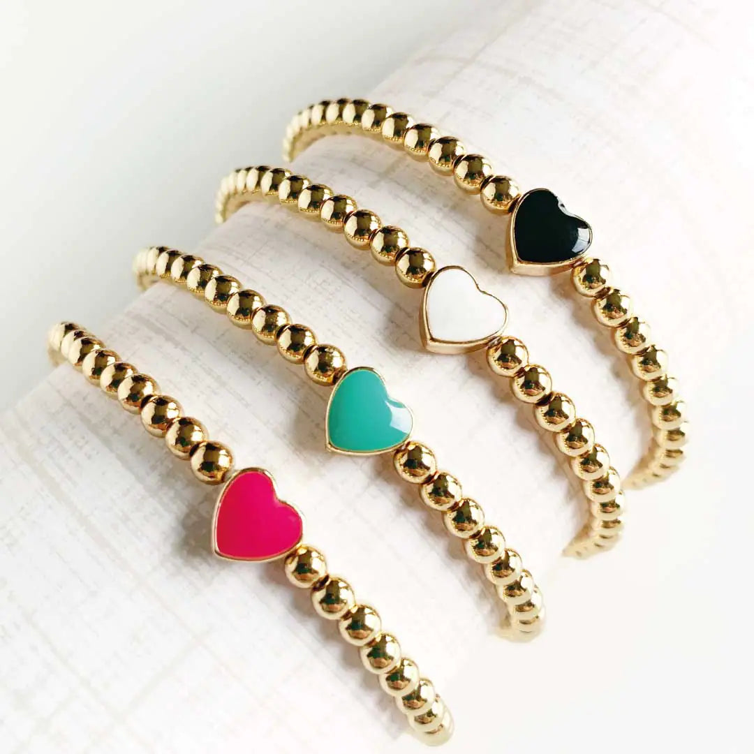 HeartGlow™ – Golden Bead Friendship Bracelet